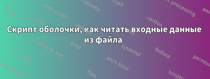 Скрипт оболочки, как читать входные данные из файла 