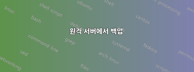 원격 서버에서 백업