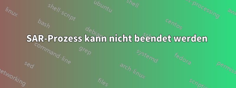 SAR-Prozess kann nicht beendet werden