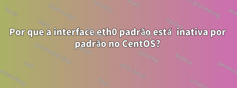 Por que a interface eth0 padrão está inativa por padrão no CentOS?