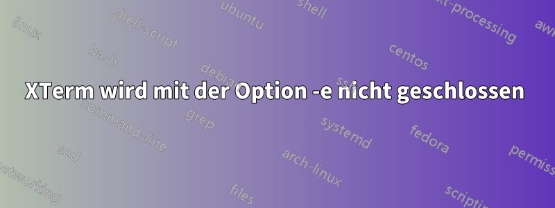 XTerm wird mit der Option -e nicht geschlossen