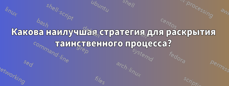 Какова наилучшая стратегия для раскрытия таинственного процесса?
