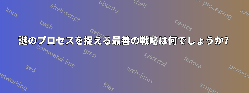 謎のプロセスを捉える最善の戦略は何でしょうか?