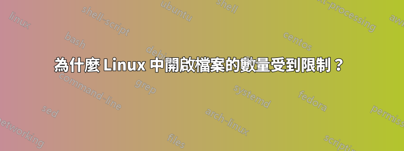 為什麼 Linux 中開啟檔案的數量受到限制？