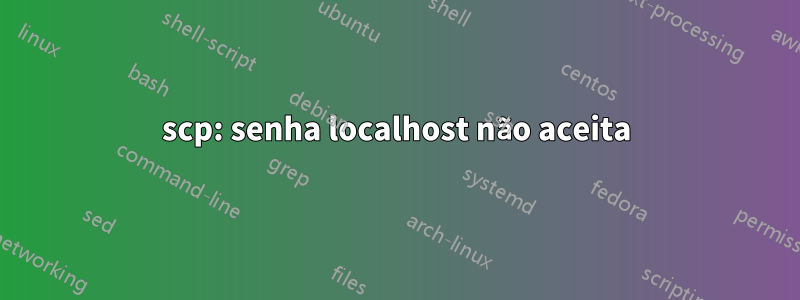 scp: senha localhost não aceita