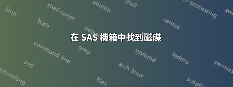 在 SAS 機箱中找到磁碟
