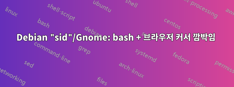 Debian "sid"/Gnome: bash + 브라우저 커서 깜박임