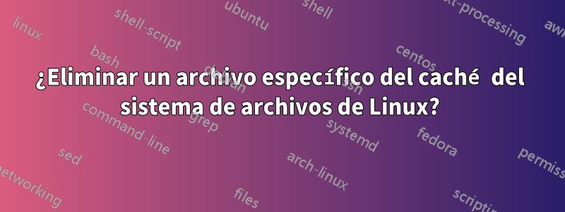 ¿Eliminar un archivo específico del caché del sistema de archivos de Linux?