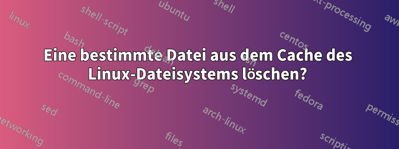 Eine bestimmte Datei aus dem Cache des Linux-Dateisystems löschen?