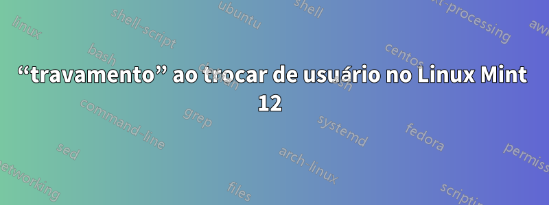 “travamento” ao trocar de usuário no Linux Mint 12 