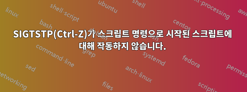 SIGTSTP(Ctrl-Z)가 스크립트 명령으로 시작된 스크립트에 대해 작동하지 않습니다.