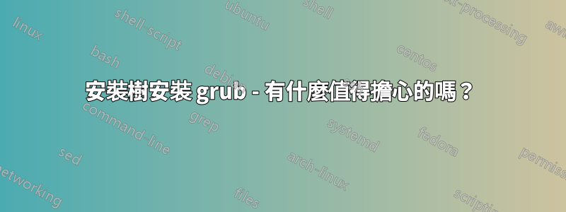 安裝樹安裝 grub - 有什麼值得擔心的嗎？