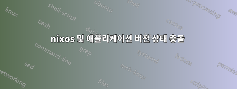 nixos 및 애플리케이션 버전 상태 충돌