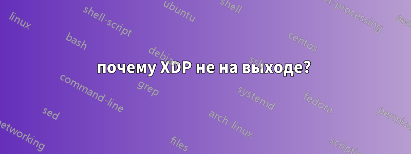 почему XDP не на выходе?