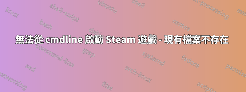 無法從 cmdline 啟動 Steam 遊戲 - 現有檔案不存在