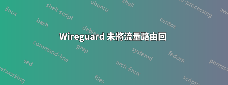 Wireguard 未將流量路由回