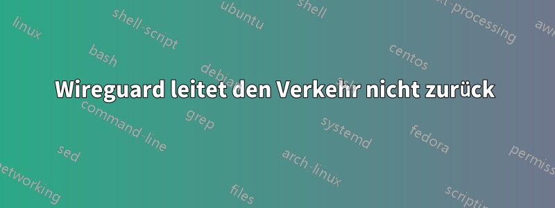 Wireguard leitet den Verkehr nicht zurück
