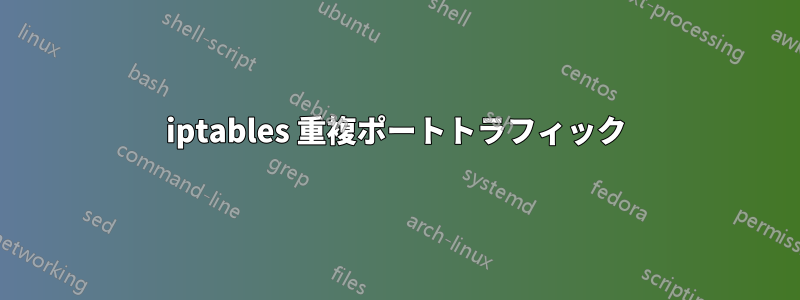 iptables 重複ポートトラフィック