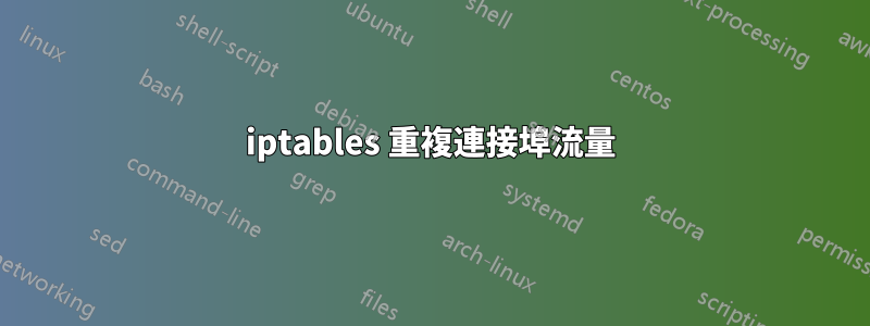 iptables 重複連接埠流量