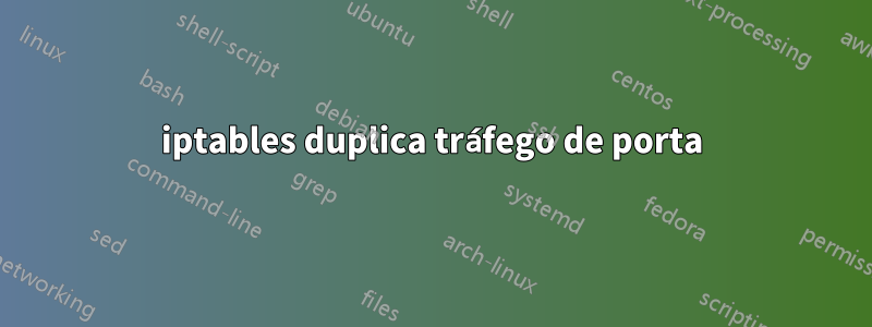 iptables duplica tráfego de porta