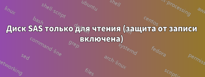 Диск SAS только для чтения (защита от записи включена)