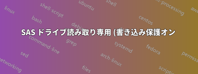 SAS ドライブ読み取り専用 (書き込み保護オン)