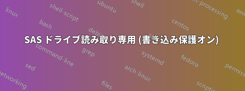 SAS ドライブ読み取り専用 (書き込み保護オン)