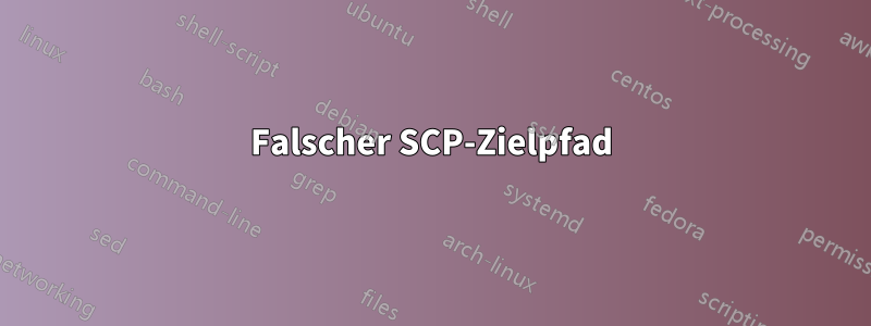 Falscher SCP-Zielpfad