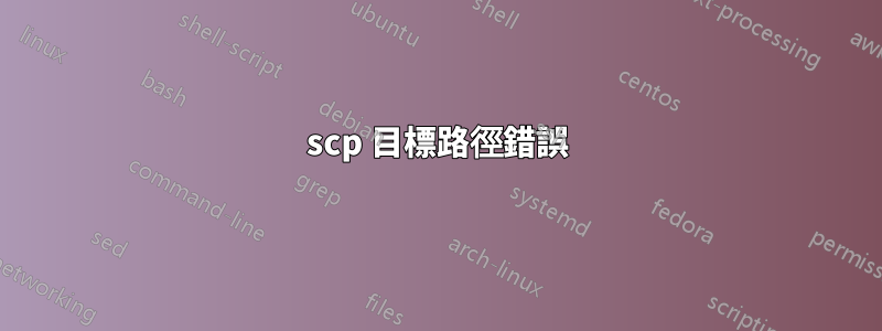 scp 目標路徑錯誤