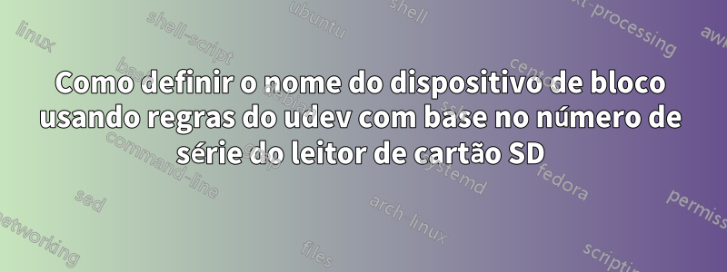 Como definir o nome do dispositivo de bloco usando regras do udev com base no número de série do leitor de cartão SD