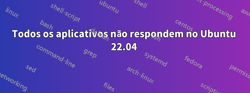 Todos os aplicativos não respondem no Ubuntu 22.04