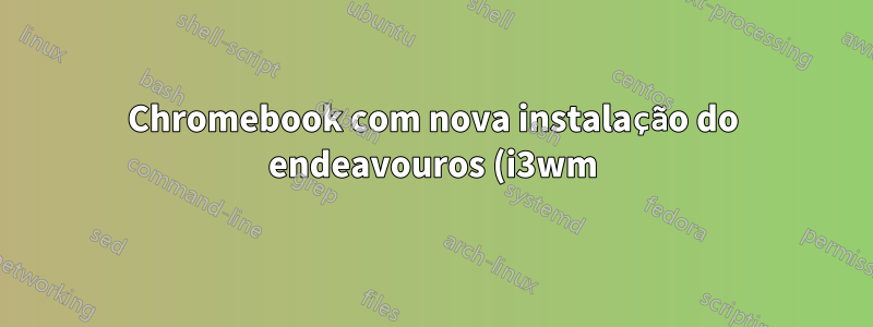 Chromebook com nova instalação do endeavouros (i3wm) tem problemas de gerenciamento gráfico/CPU (?)