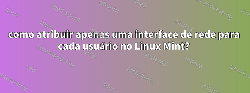 como atribuir apenas uma interface de rede para cada usuário no Linux Mint?