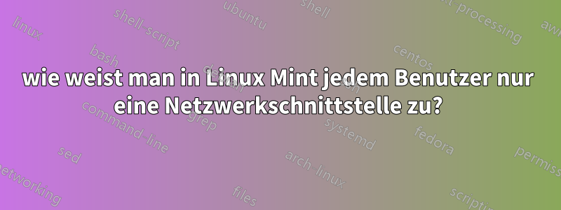 wie weist man in Linux Mint jedem Benutzer nur eine Netzwerkschnittstelle zu?