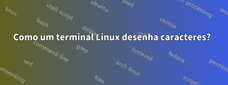 Como um terminal Linux desenha caracteres? 