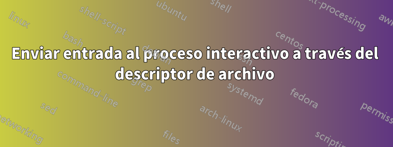 Enviar entrada al proceso interactivo a través del descriptor de archivo