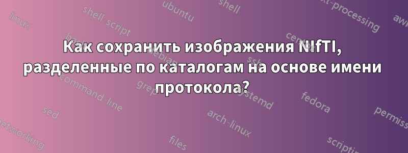 Как сохранить изображения NIfTI, разделенные по каталогам на основе имени протокола?