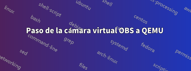 Paso de la cámara virtual OBS a QEMU