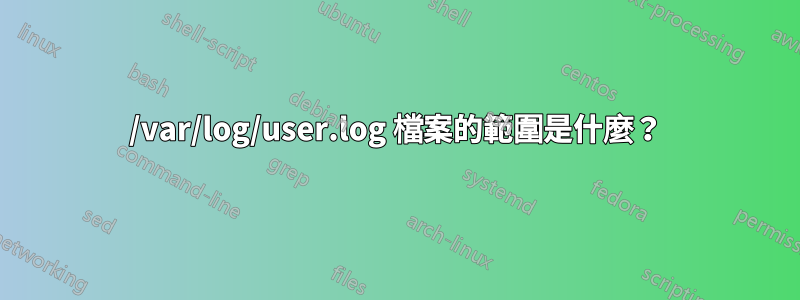 /var/log/user.log 檔案的範圍是什麼？