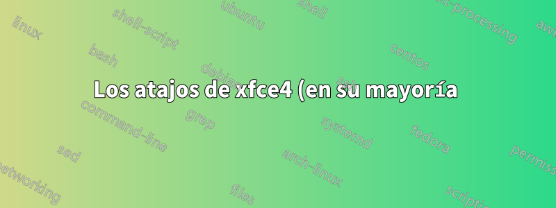 Los atajos de xfce4 (en su mayoría) no funcionan con xdotool