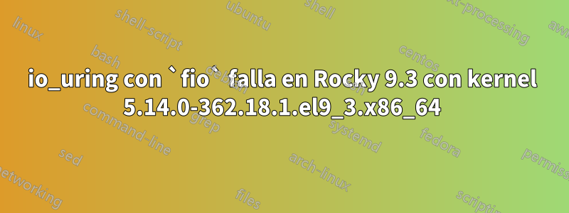 io_uring con `fio` falla en Rocky 9.3 con kernel 5.14.0-362.18.1.el9_3.x86_64