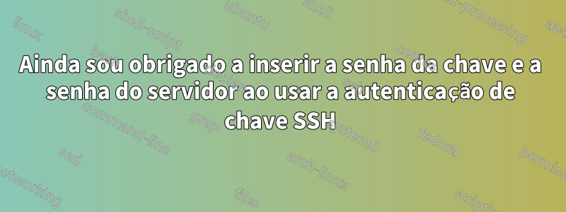 Ainda sou obrigado a inserir a senha da chave e a senha do servidor ao usar a autenticação de chave SSH