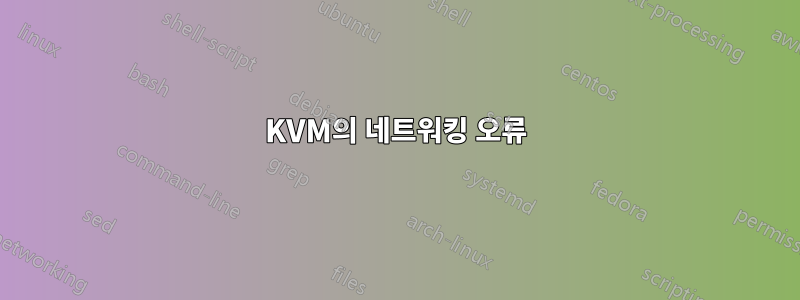 KVM의 네트워킹 오류