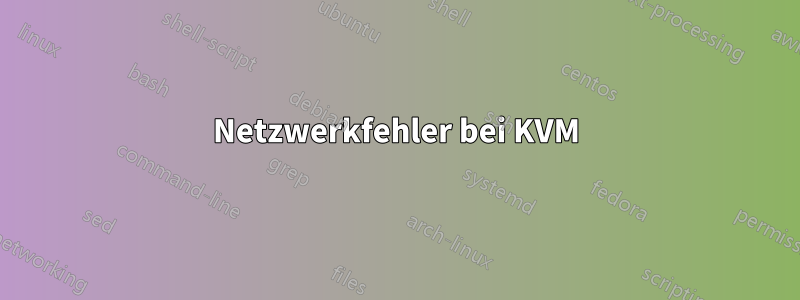 Netzwerkfehler bei KVM