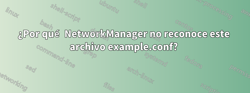 ¿Por qué NetworkManager no reconoce este archivo example.conf?