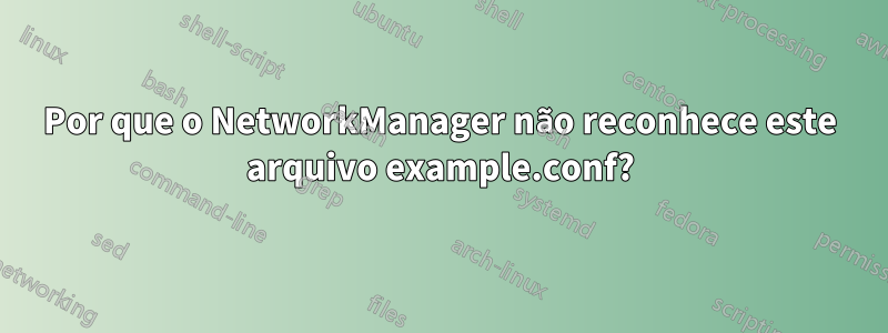 Por que o NetworkManager não reconhece este arquivo example.conf?