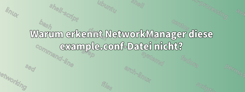 Warum erkennt NetworkManager diese example.conf-Datei nicht?