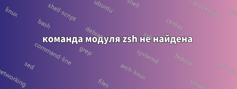 команда модуля zsh не найдена