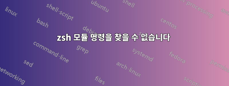 zsh 모듈 명령을 찾을 수 없습니다