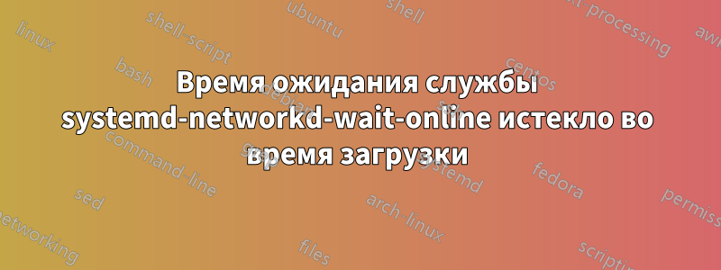 Время ожидания службы systemd-networkd-wait-online истекло во время загрузки